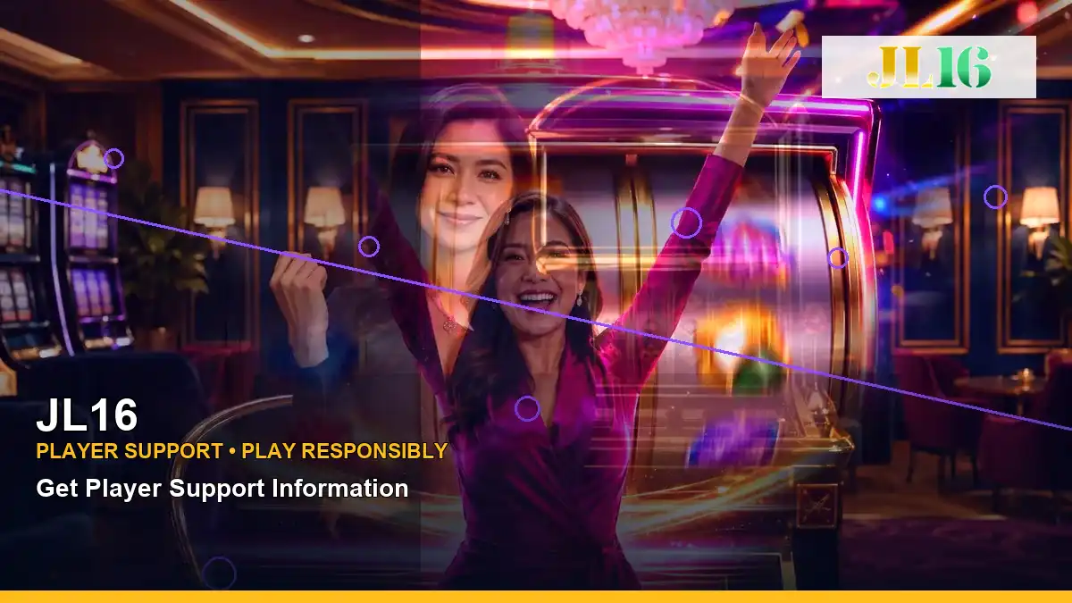 JL16 burst free spins slot games featuring an adult Filipina casino host with a right close-up composition