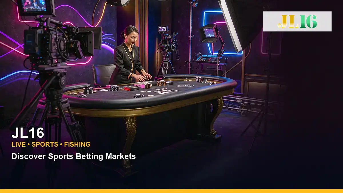 JL16 live casino table games featuring a Philippine casino game interface with a chip macro composition